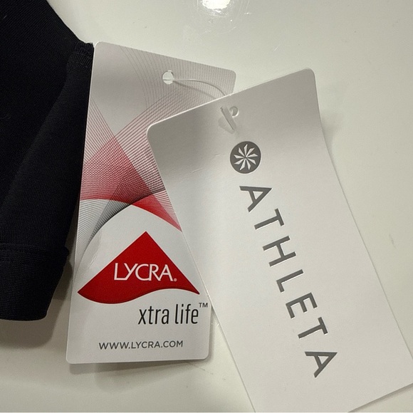 New Athleta Womens Aqualuxe Molded Cup Bikini Size S Black A020326 - Picture 4 of 4